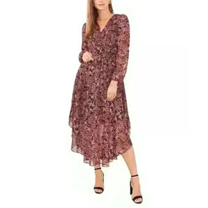 1.STATE Women's Floral-Print Button-Front Maxi Dress Size Small‎